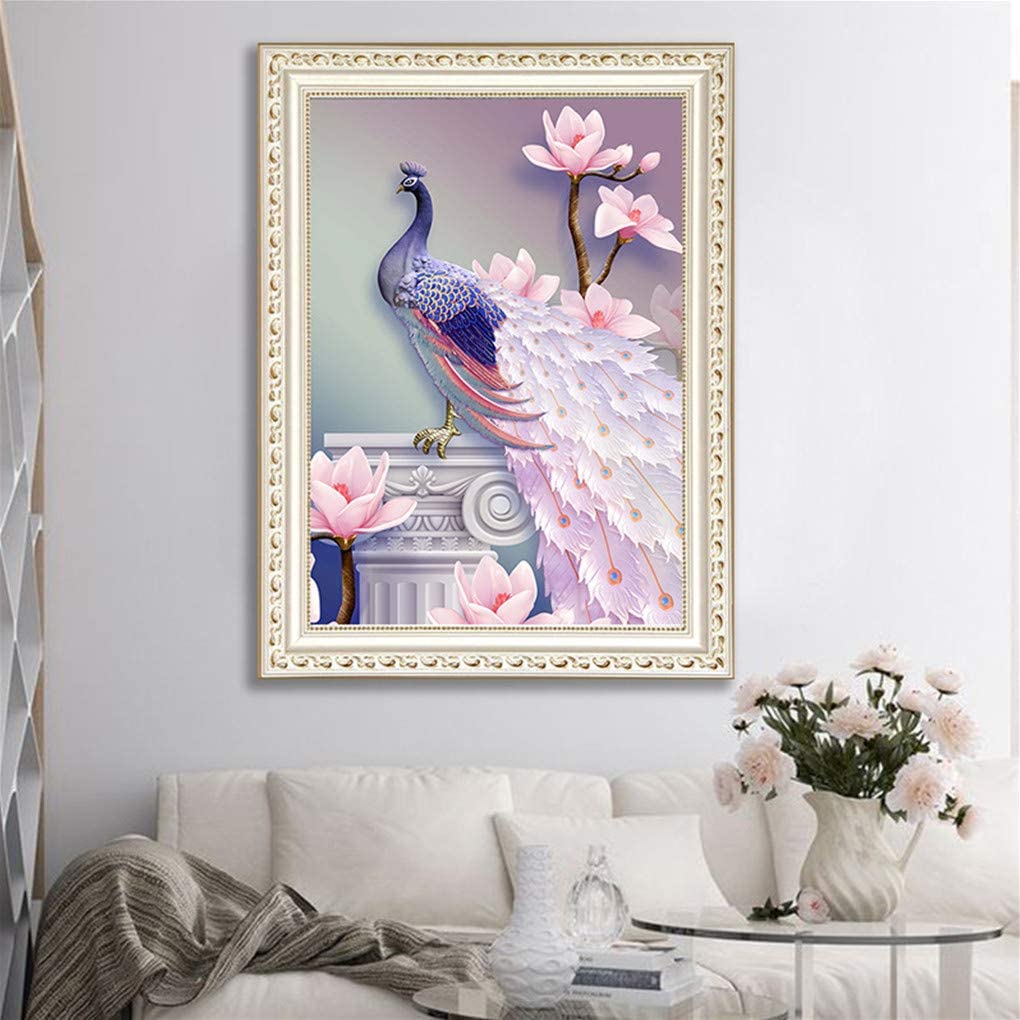 Pink Peacock Diamond Painting – Fiyo Diamond Painting