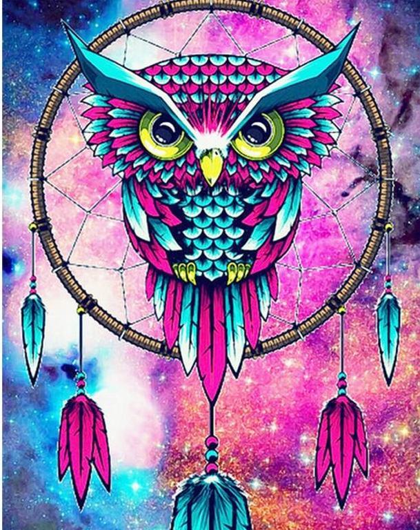 Colorful Big Dream Catcher Owl Diamond Painting – Fiyo Diamond Painting